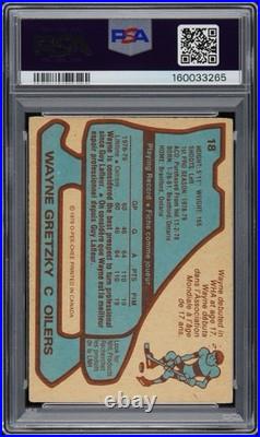 Wayne Gretzky Signed 1979 O-PEE-CHEE Rookie Card #18 OPC Oilers RC Grade Psa 10