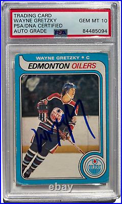 Wayne Gretzky Signed 1979 O-pee-chee #18 Rookie Card Auto Rc Gem Mint 10 Psa/dna