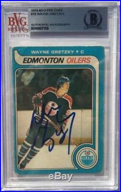 Wayne Gretzky Signed 1979 O-pee-chee Rookie Card Auto Opc Oilers Rc Hockey Bas