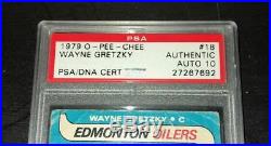 Wayne Gretzky Signed 1979 O-pee-chee Rookie Card Psa Auto Grade Gem Mint 10