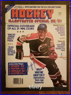 Wayne Gretzky Signed 1980-81 Hockey Illustrated Autographed The Great One