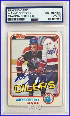 Wayne Gretzky Signed 1981 Topps #16 Trading Card PSA PSA/DNA