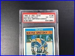 Wayne Gretzky Signed 1982-83 O-pee-chee #106 Auto Psa Vg-ex 4 Edmonton Oilers