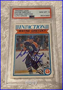 Wayne Gretzky Signed 1982 Opc #107 Psa Auto Gem Mt 10 Edmonton Oilers