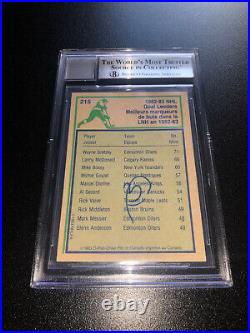 Wayne Gretzky Signed 1983-84 O-Pee-Chee OPC Card 215 Edmonton Oilers BAS Slabbed