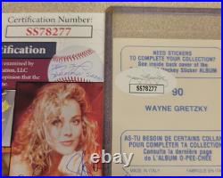 Wayne Gretzky Signed 1983 O-pee-chee Opc Hockey Sticker Jsa Autograph Coa Auto