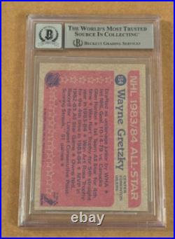Wayne Gretzky Signed 1984-85 Topps All Star Auto Grade 10 Beckett Bas Authentic