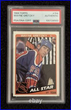 Wayne Gretzky Signed 1984 Topps All Star Card PSA/DNA Cert