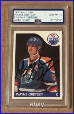 Wayne Gretzky Signed 1985-86 Topps Auto Grade 10 Psa/dna Coa The Goat