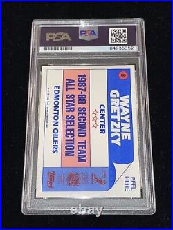 Wayne Gretzky Signed 1988-89 Topps Hockey Sticker Card PSA Slabbed Oilers Kings