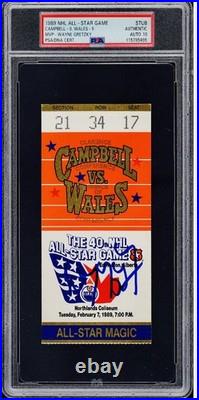Wayne Gretzky Signed 1989 NHL All Star Ticket AUTOGRAPHED MVP PSA/DNA POP 4