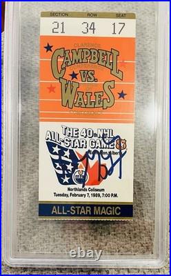 Wayne Gretzky Signed 1989 NHL All Star Ticket AUTOGRAPHED MVP PSA/DNA POP 4 Wayne Gretzky Signed 1989 NHL All Star Ticket AUTOGRAPHED MVP PSA/DNA POP 4