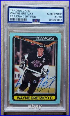 Wayne Gretzky Signed 1990-91 OPC Box Bottom PSA/DNA Certified Auto LA Kings