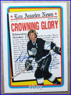 Wayne Gretzky Signed 1990-91 Topps Autograph Card JSA Certified Auto Kings