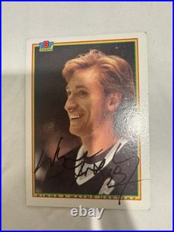 Wayne Gretzky Signed 1990 Bowman #143 Hockey Card JSA Authenticated