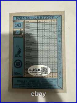 Wayne Gretzky Signed 1990 Bowman #143 Hockey Card JSA Authenticated