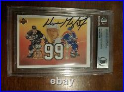 Wayne Gretzky Signed 1991-92 Upper Deck Card #38 Oilers Auto Beckett Signed