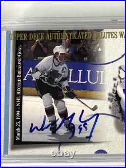 Wayne Gretzky Signed 1994 Upper Deck All-Time Goals Record Card PSA, Beckett