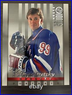 Wayne Gretzky Signed 1997-98 Donruss Studio 8x10 Hockey Photo New York Rangers