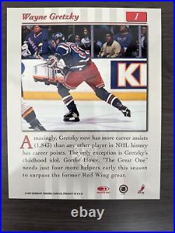 Wayne Gretzky Signed 1997-98 Donruss Studio 8x10 Hockey Photo New York Rangers