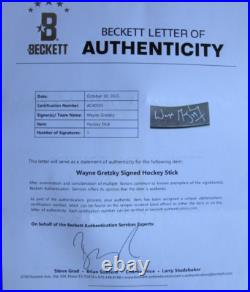 Wayne Gretzky Signed 1999 All-Star Hockey Stick Where He Won MVP Beckett AC40503