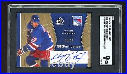 Wayne Gretzky Signed 2009 Ud Sp Game Used Significance Auto Card /25 Sgc 9