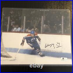 Wayne Gretzky Signed 8x10 Cut Photo Autograph HOF COA NHL Edmonton Oilers