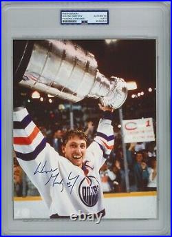 Wayne Gretzky Signed 8x10 Psa Dna 85309595 Oilers Stanley Cup Photo