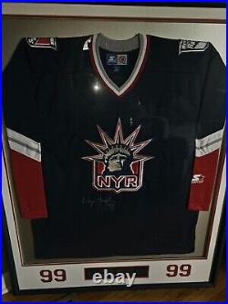 Wayne Gretzky Signed Authentic New York Rangers Game Jersey Framed