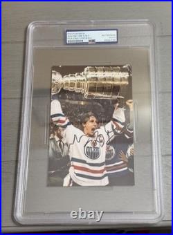 Wayne Gretzky Signed Auto Autograph 4x6 PostCardOilers PSA / DNA COA Encapsulat
