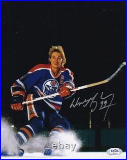 Wayne Gretzky Signed Autograph 8x10 Photo Edmonton Oilers Psa