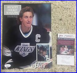 Wayne Gretzky Signed Autograph Auto Beckett Magazine Photo JSA COA