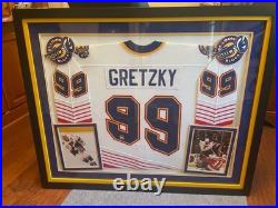 Wayne Gretzky Signed Autograph Framed CCM St. Louis Blues Jersey Uda Fanatics