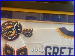 Wayne Gretzky Signed Autograph Framed CCM St. Louis Blues Jersey Uda Fanatics