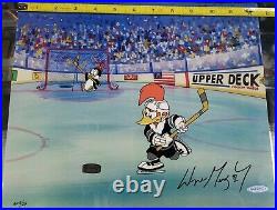 Wayne Gretzky Signed Autographed 10X12 Animation Cell Woody Woodpecker UDA Auto