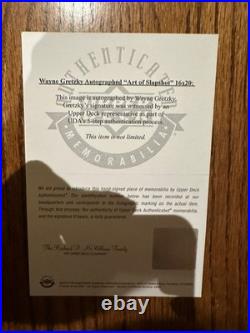 Wayne Gretzky Signed Autographed 16X20 Photo Art of the Slapshot Oilers UDA