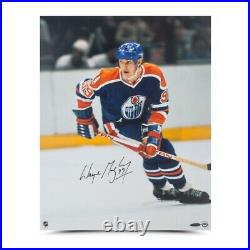 Wayne Gretzky Signed Autographed 16X20 Photo Rookie Season Edmonton Oilers UDA