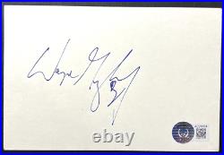 Wayne Gretzky Signed Autographed 4x6 Index Card NHL Oilers Kings Rangers Beckett