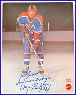 Wayne Gretzky Signed Autographed 8x10 Photo Great One Hockey Vintage Matel Psa