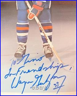 Wayne Gretzky Signed Autographed 8x10 Photo Great One Hockey Vintage Matel Psa