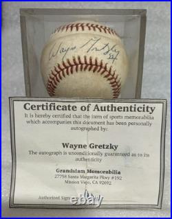 Wayne Gretzky Signed Autographed American League Baseball COA PEFECT SIG
