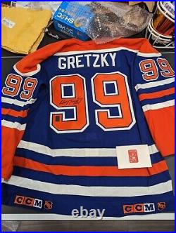 Wayne Gretzky Signed / Autographed Edmonton Oilers Authentic Double CCM Jersey