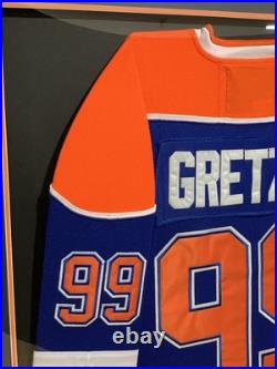 Wayne Gretzky Signed Autographed Jersey Framed Edmonton Oilers PSA