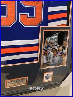 Wayne Gretzky Signed Autographed Jersey Framed Edmonton Oilers PSA