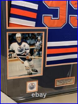 Wayne Gretzky Signed Autographed Jersey Framed Edmonton Oilers PSA