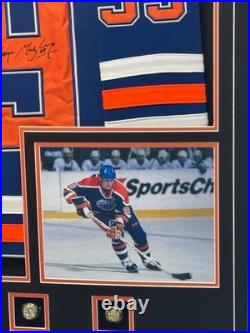 Wayne Gretzky Signed Autographed Jersey L. E. D custom Framed Edmonton Oilers PSA