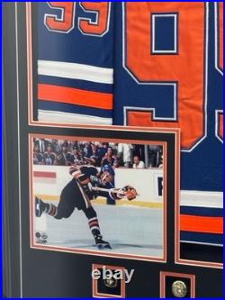 Wayne Gretzky Signed Autographed Jersey L. E. D custom Framed Edmonton Oilers PSA