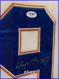 Wayne Gretzky Signed Autographed Jersey L. E. D custom Framed Edmonton Oilers PSA