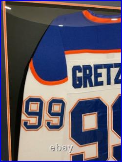 Wayne Gretzky Signed Autographed Jersey L. E. D custom Framed Edmonton Oilers PSA