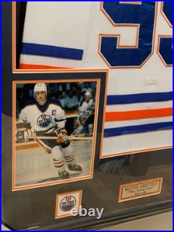 Wayne Gretzky Signed Autographed Jersey L. E. D custom Framed Edmonton Oilers PSA